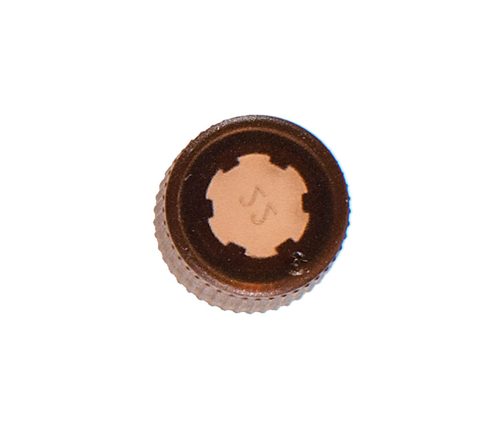 Standard Flat Screw Cap With O-Ring, Amber