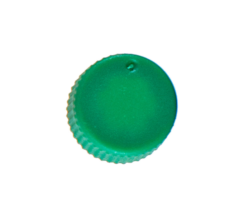 Standard Flat Screw Cap With O-Ring, Opaque Green