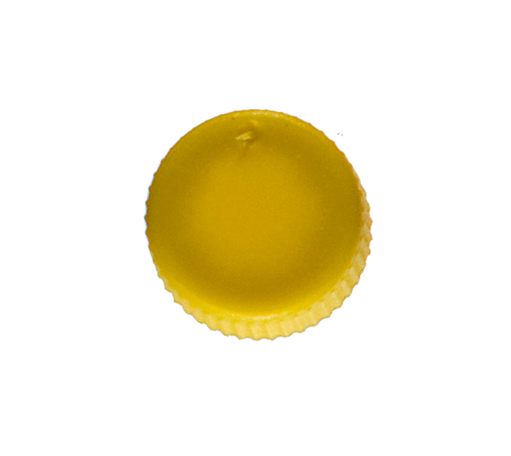 Standard Flat Screw Cap With O-Ring, Opaque Yellow