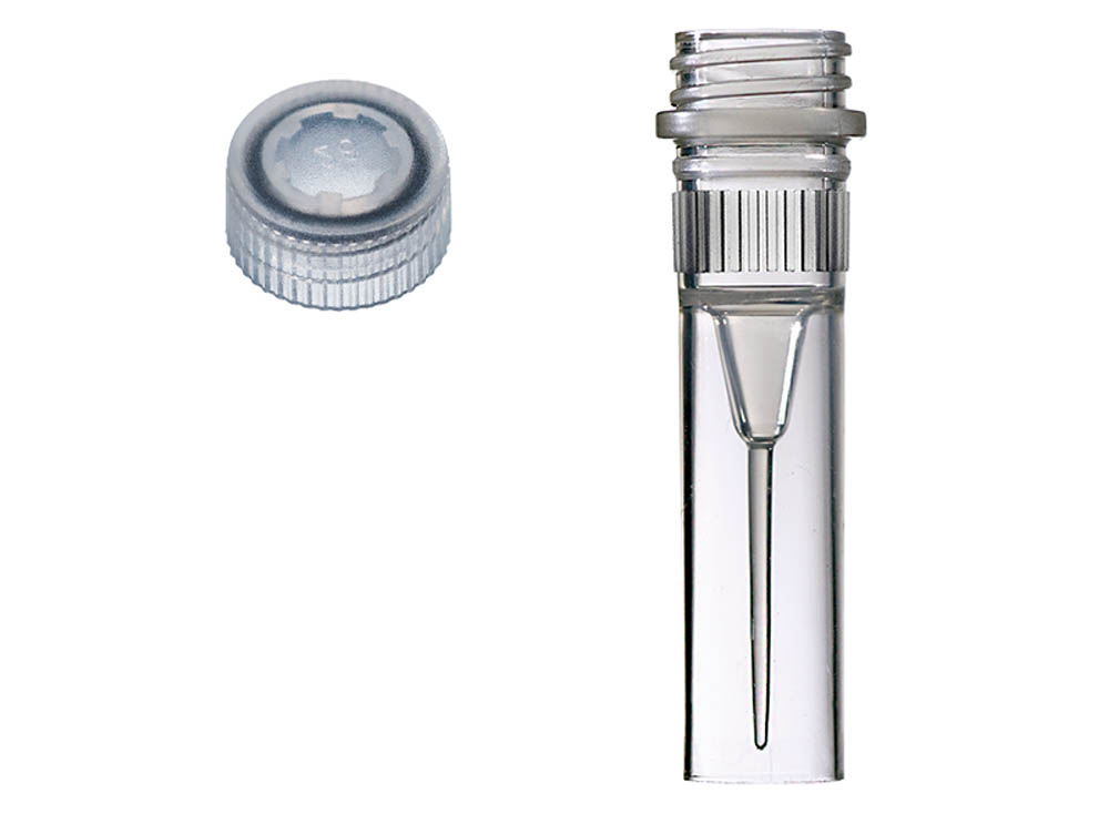Sterile Assemblies: 0.5 mL Ribbed, Skirted Screw Microtubes & Flat Screw Caps