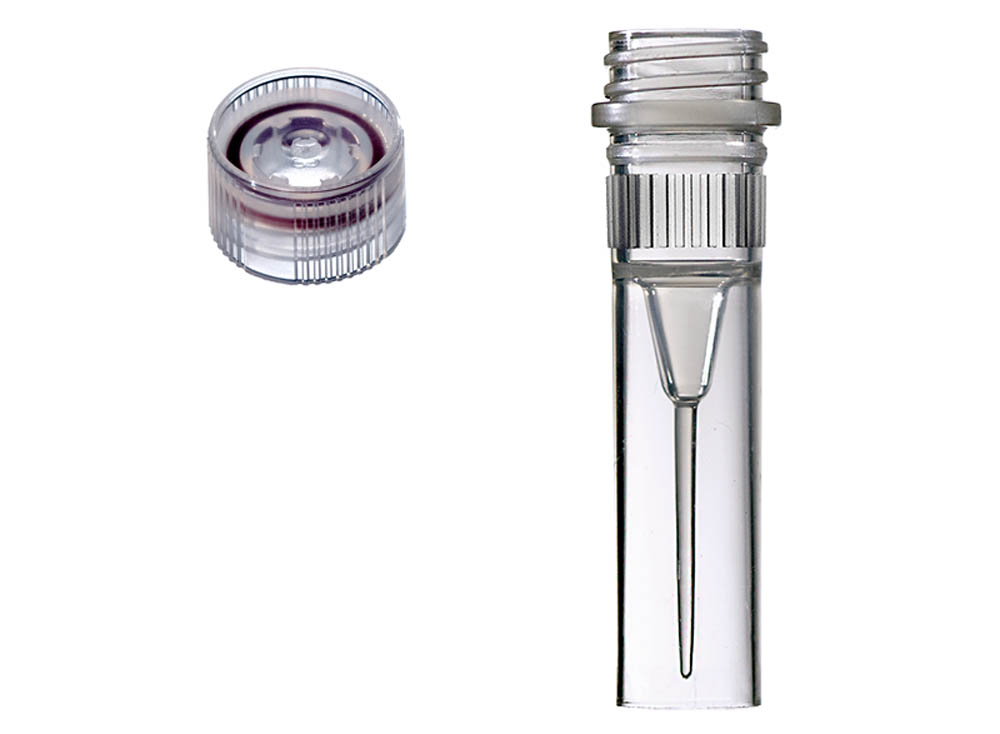 Sterile Assemblies: 0.5 mL Ribbed, Skirted Screw Microtubes & Insertable Screw Caps