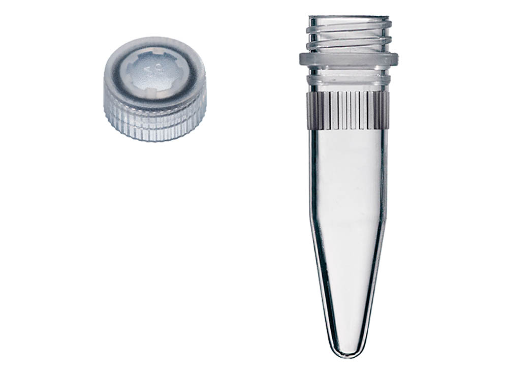 Sterile Assemblies: 1.5 mL Ribbed, Conical Screw Microtubes & Flat Screw Caps