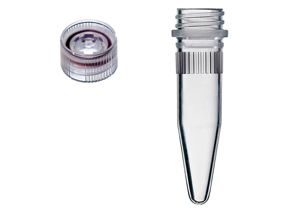 Sterile Assemblies: 1.5 mL Ribbed, Conical Screw Microtubes & Insertable Screw Caps