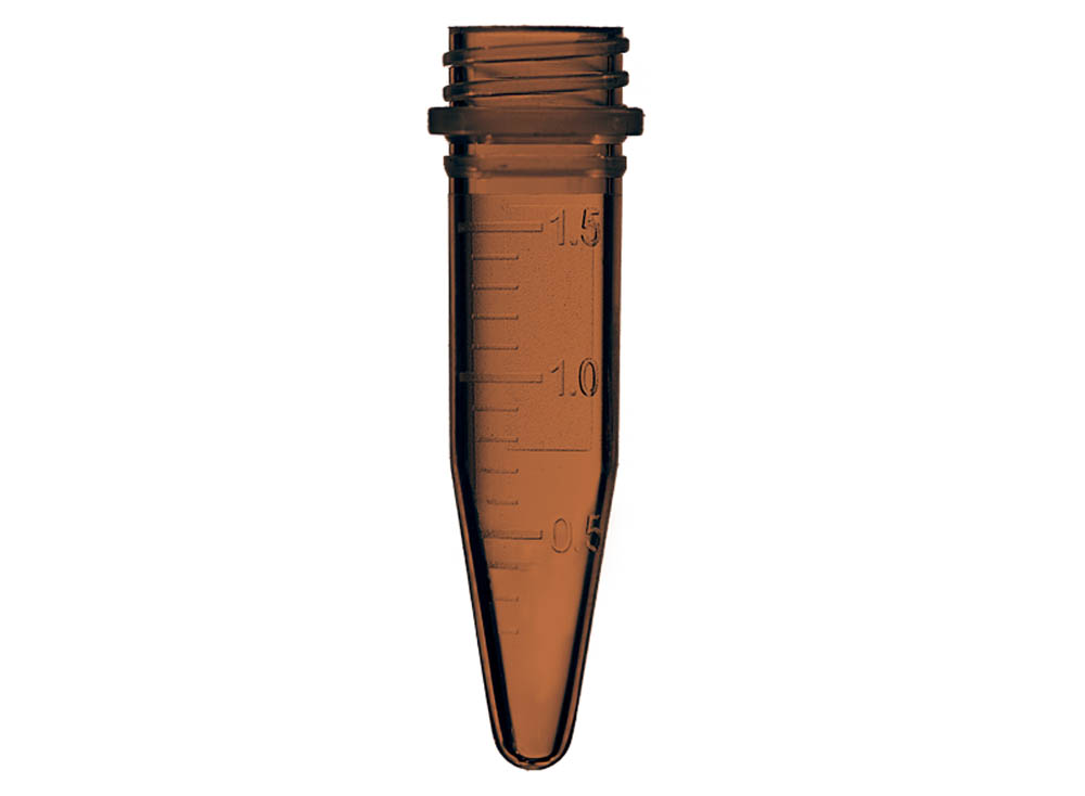 1.5 mL Screw Microtube, Conical, Graduated, Amber