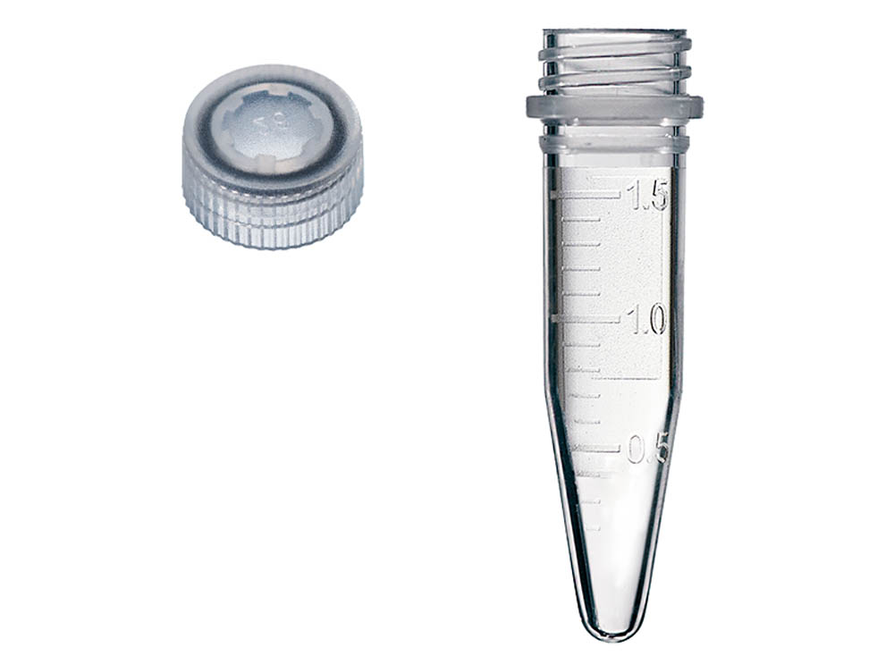 Sterile Assemblies: 1.5 mL Graduated Conical Screw Microtubes & Flat Screw Caps