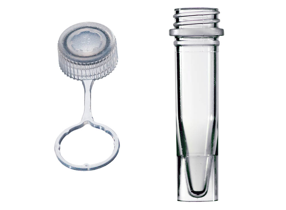 Sterile Assemblies: 1.5 mL Skirted Screw Microtubes & Tethered Flat Screw Caps