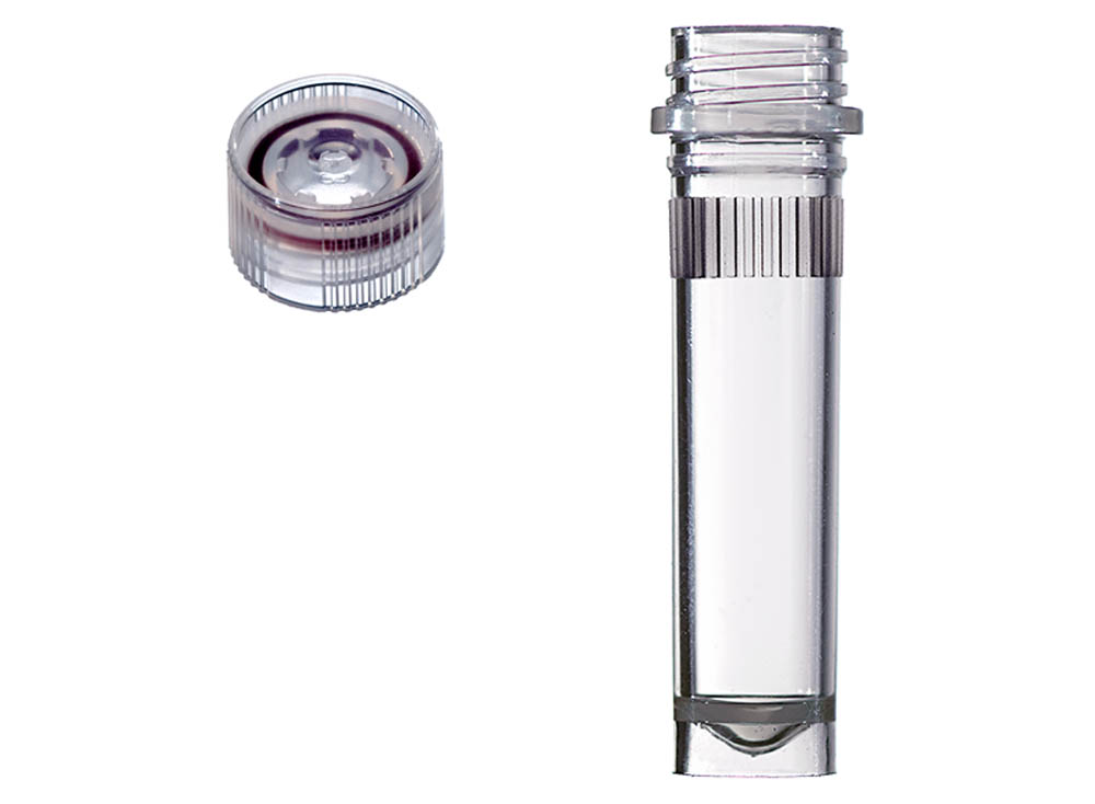 Sterile Assemblies: 2.0 mL Ribbed, Skirted Screw Microtubes & Insertable Screw Caps