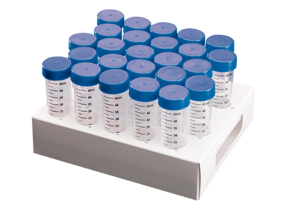 50 mL Centrifuge Tubes, Conical, Racked Sterile