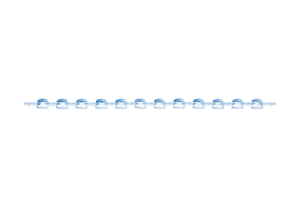 12-Strip PCR Dome Caps, Blue