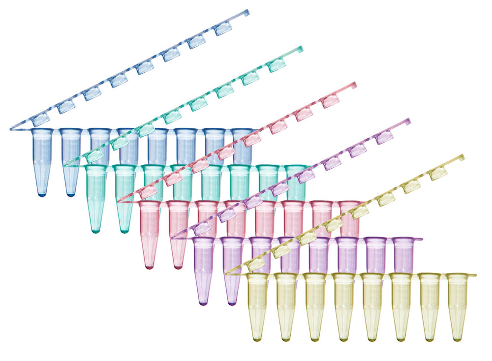 0.2 mL 8-Strip UltraFlux&reg; z PCR Tubes with Flat Caps, Violet