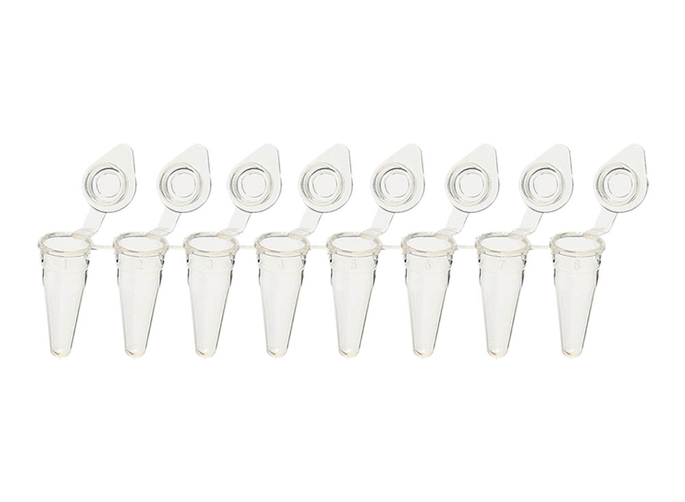 0.1 mL 8-Strip SnapStrip&reg; PCR Tubes with Flat Caps