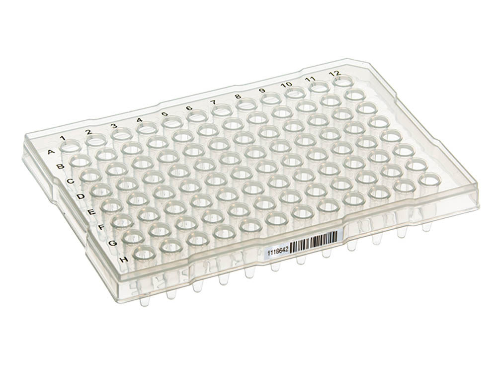 96-Well 0.2 mL PCR Plates, ABI&reg;-Type, Raised Rim, Barcoded