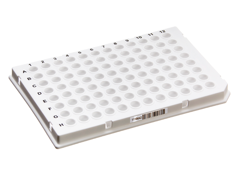 96-Well 0.1 mL PCR Plates, LightCycler&reg;-Type, Low-Profile, Barcoded, White