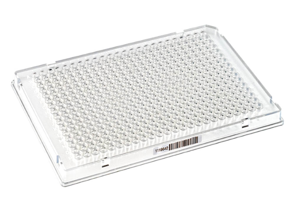 384-Well DuraFrame&reg; Rigid PCR Plates, A24 Notches, Clear, Barcoded
