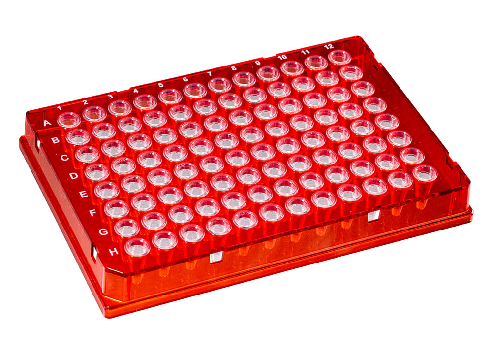 0.1 mL DuraFrame&reg; Rigid PCR Plates, Red