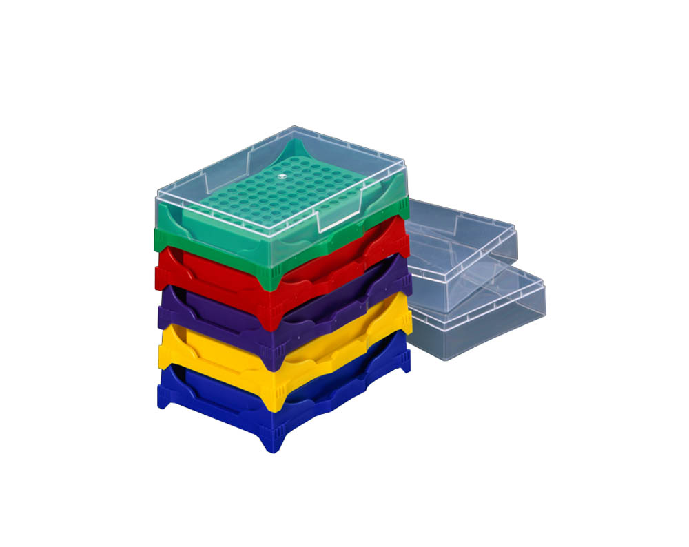 Stacking 96-Well PCR WorkUp Rack and Lid