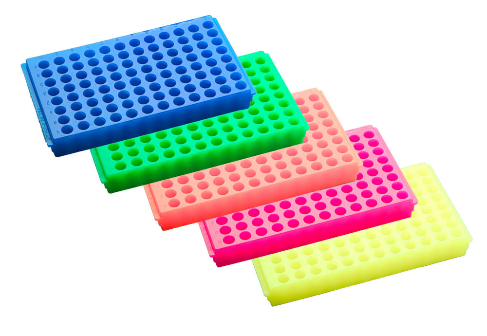 96-Place Flipper&reg; - Rack Only (No Lid),  Assorted Fluorescent