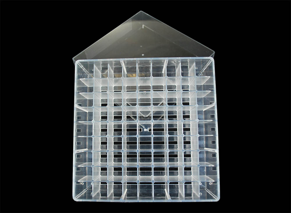 81-Well Zylar&reg; -196&deg;C Rack with Lift-Off Lid