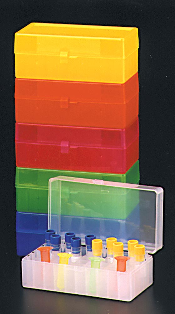 50-Place Freezer Rack with Hinged Lid, Assorted Fluorescent