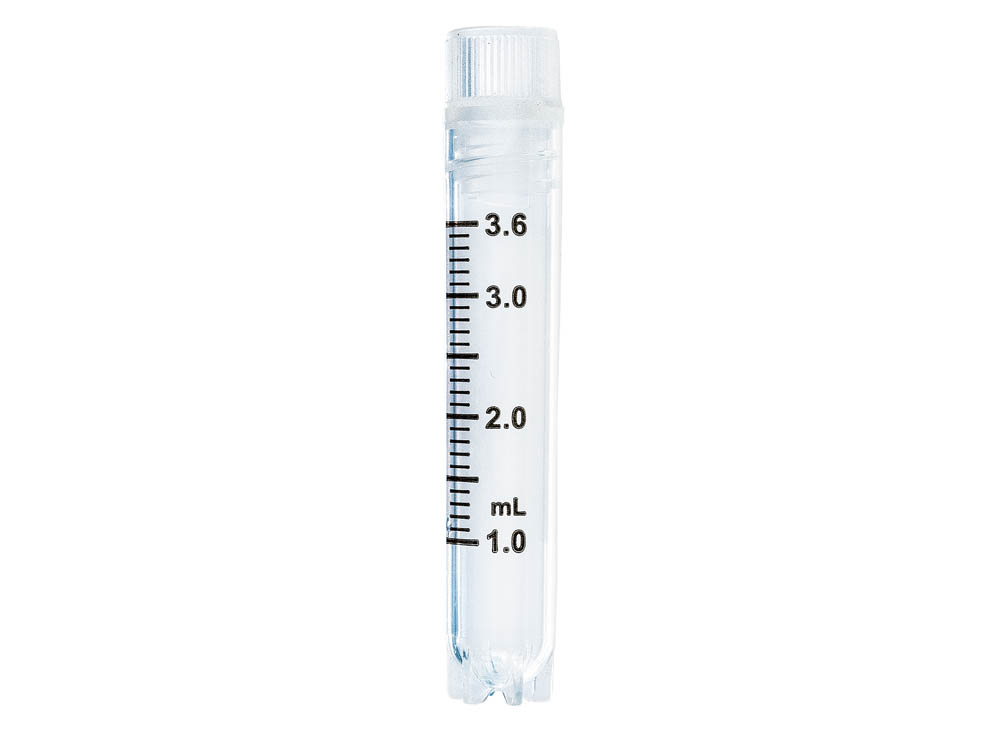 3.6 mL Cryo Tube, Internal Thread, Stargrip&trade; Base, Sterile